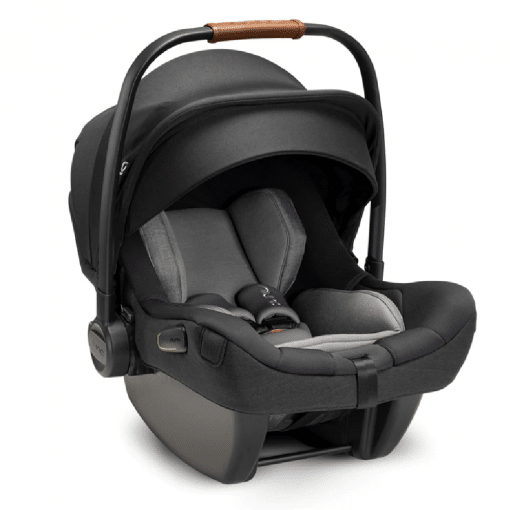 Nuna Pipa Next i-Size Caviar Car Seat with rotating base Tan Handle