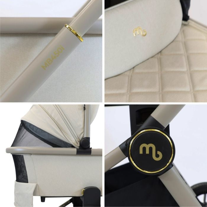 My Babiie MB450 2-in-1 Pushchair & Carrycot - Ivory