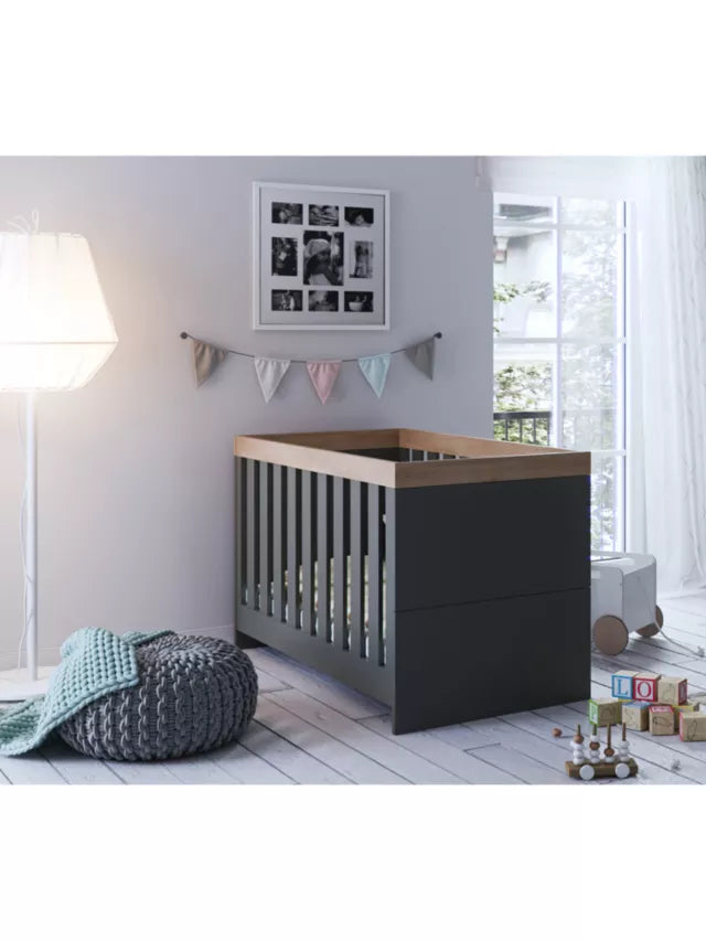Little Acorns Burlington Cotbed Anthracite Grey Oak