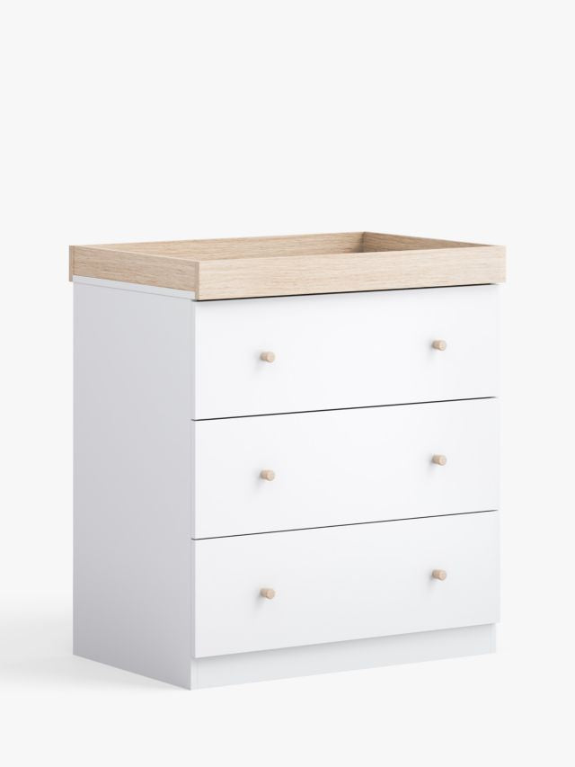 Little Acorns Burlington Changing Table Dresser White Oak