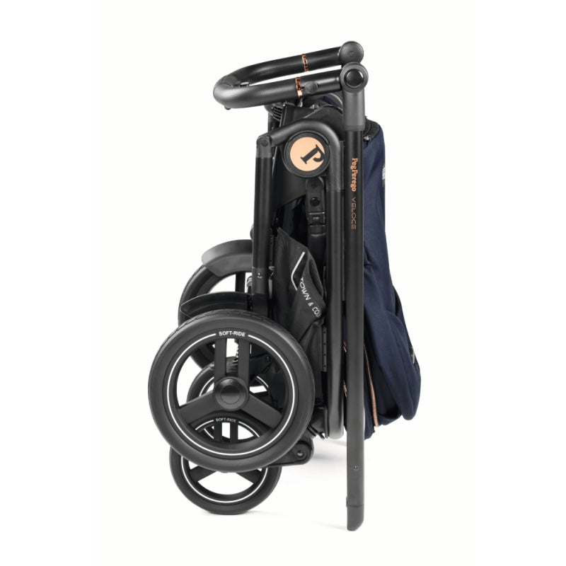 Peg Perego Veloce TC 11 Piece Travel Bundle Blue Shine Inc Reclining Car Seat