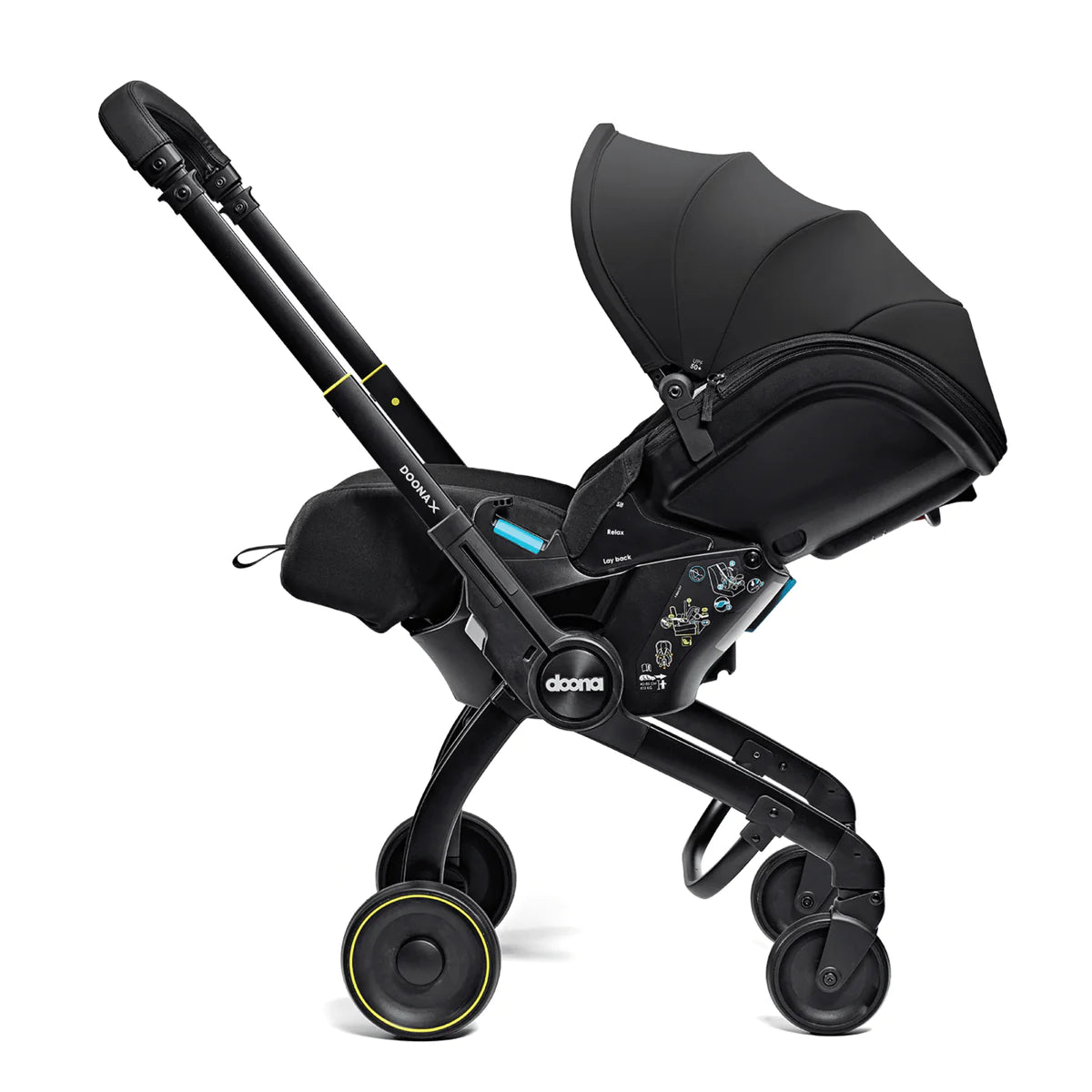 Doona X Recline Car Seat and Stroller Nitro Black Jolly Tots