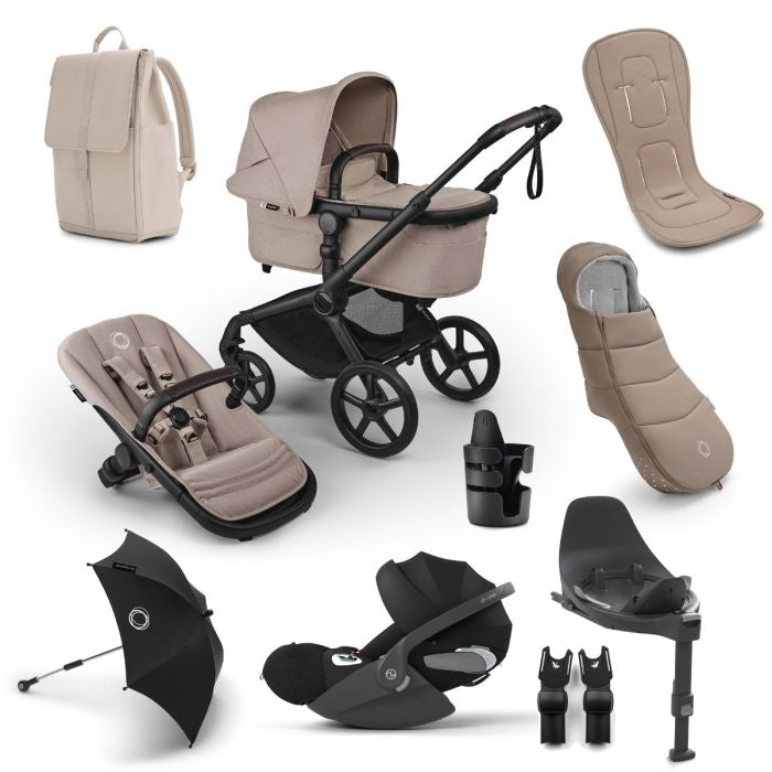 Bugaboo Fox 5 Renew Complete Desert Taupe Melange Cybex Cloud T & Base Ultimate Bundle
