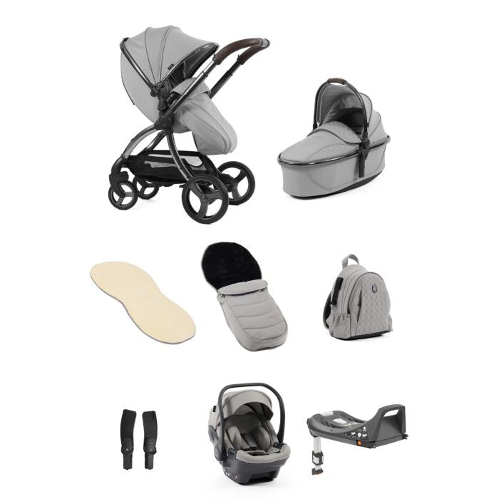 Egg 3 Luxury Travel Bundle With Shell i Size Car Seat Glaciar Jolly Tots