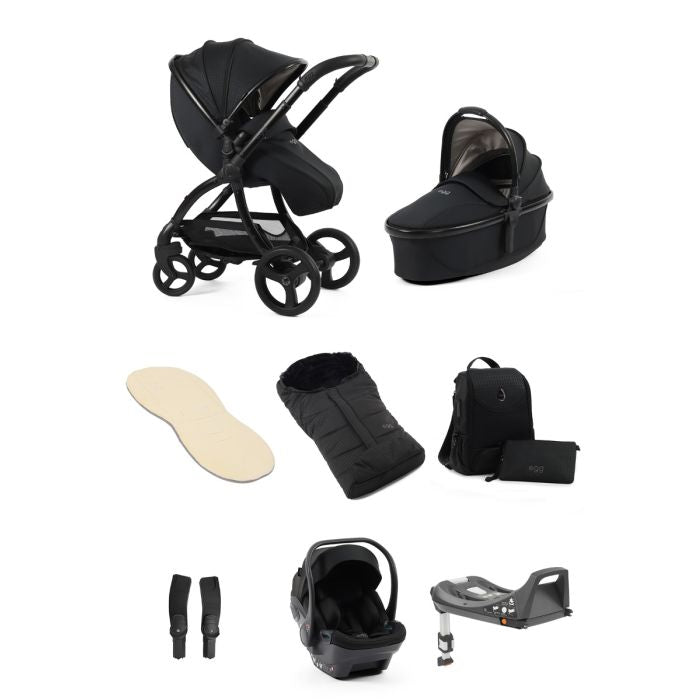 Egg 3 Luxury Travel Bundle With Shell i-Size Car Seat Houndstooth Black Special Edition