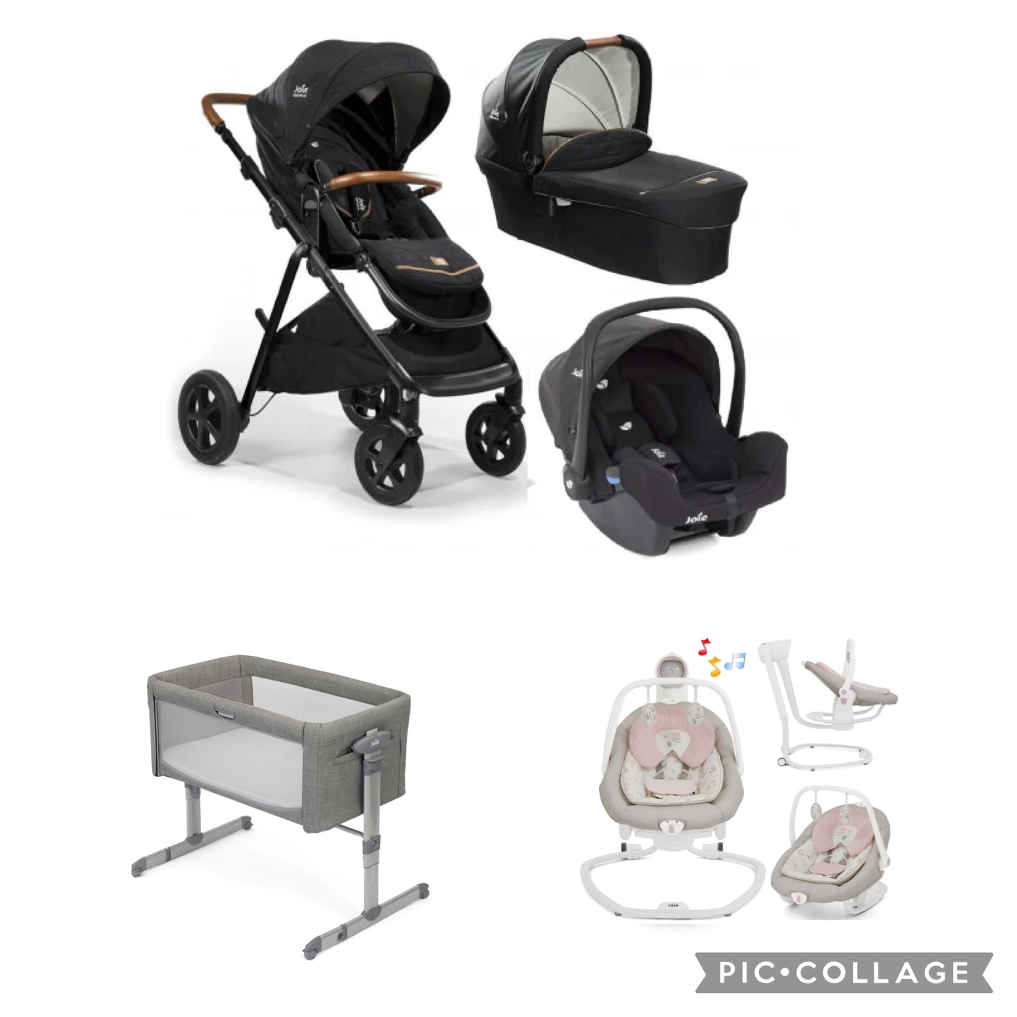 Joie Aeria Ultimate Bundle Inc Serina 2 in 1 and Joie Roomie