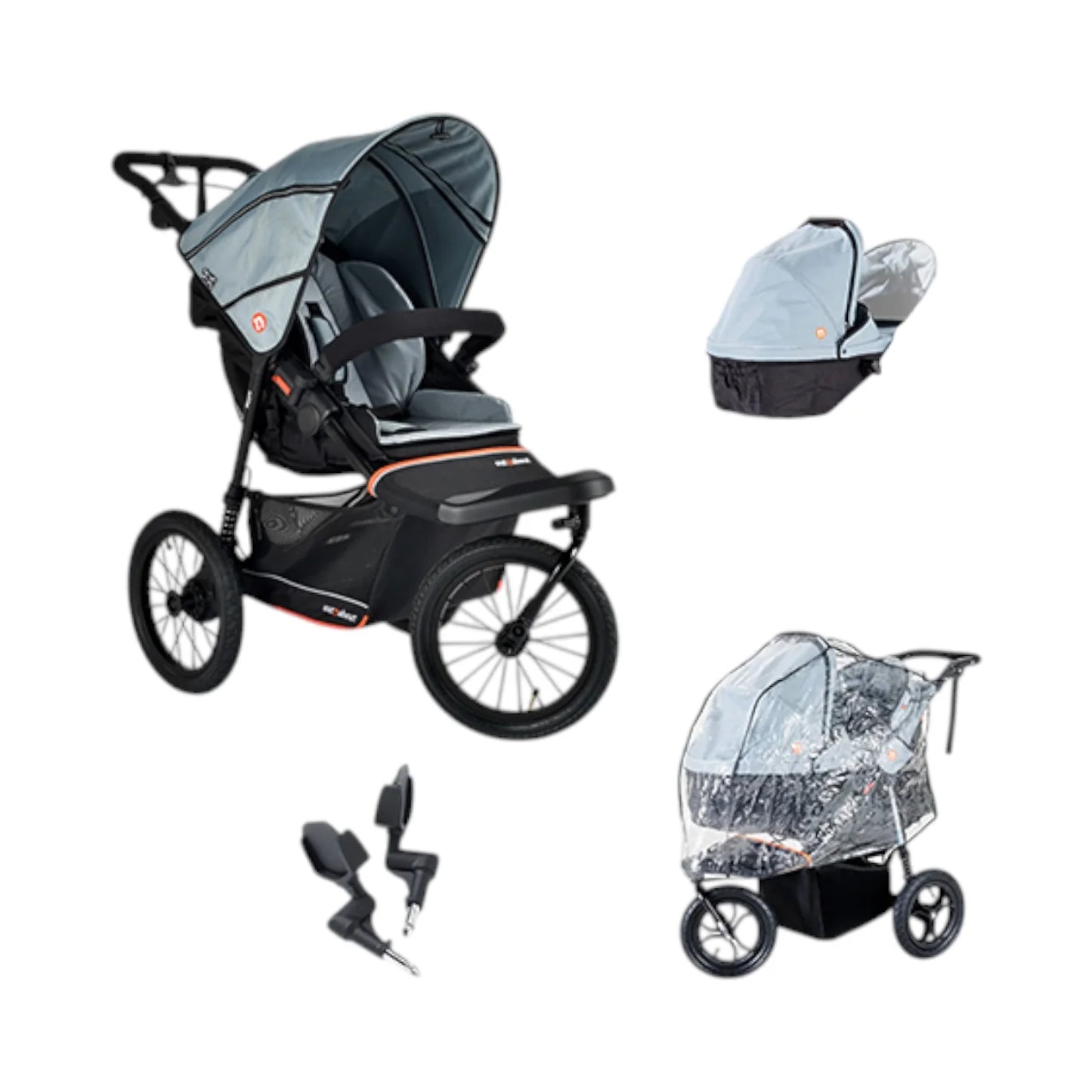 Out n About Nipper V6 Plus Newborn Bundle Rock Salt