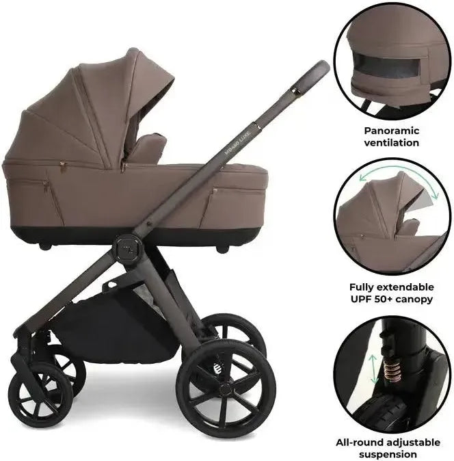 My Babiie MB450 Luxe 4-in-1 Travel System with ISOFIX Base Cookie (Exclusive) Pre Order Mid July Delivery