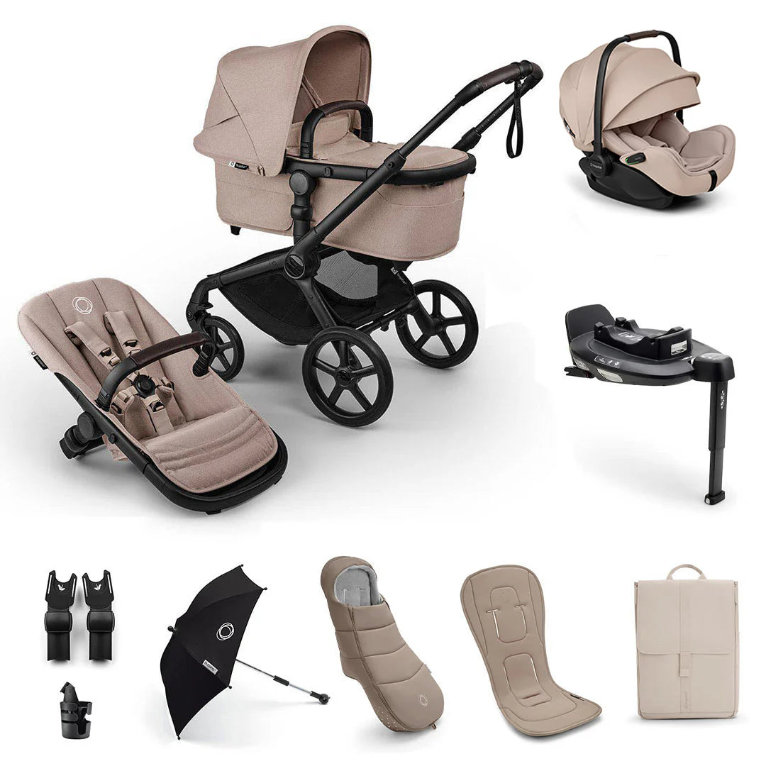 Bugaboo Fox 5 Renew Ultimate Newborn Otter Travel System Desert Taupe