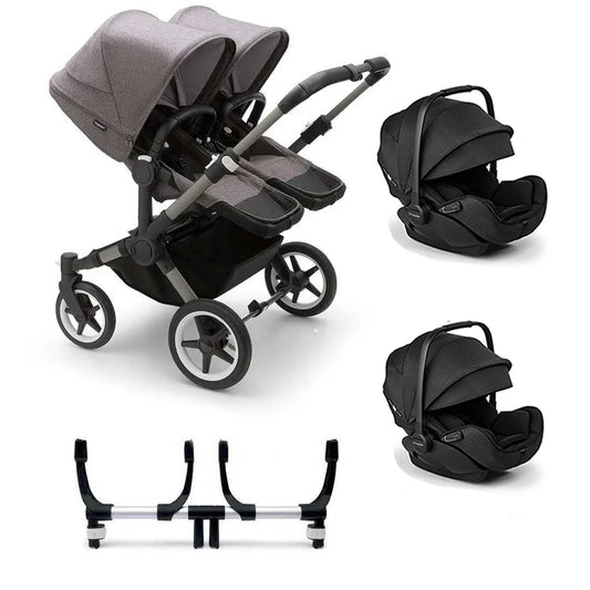 Bugaboo Donkey 5 Twin Complete + Otter Travel System No Isofix Grey Melange