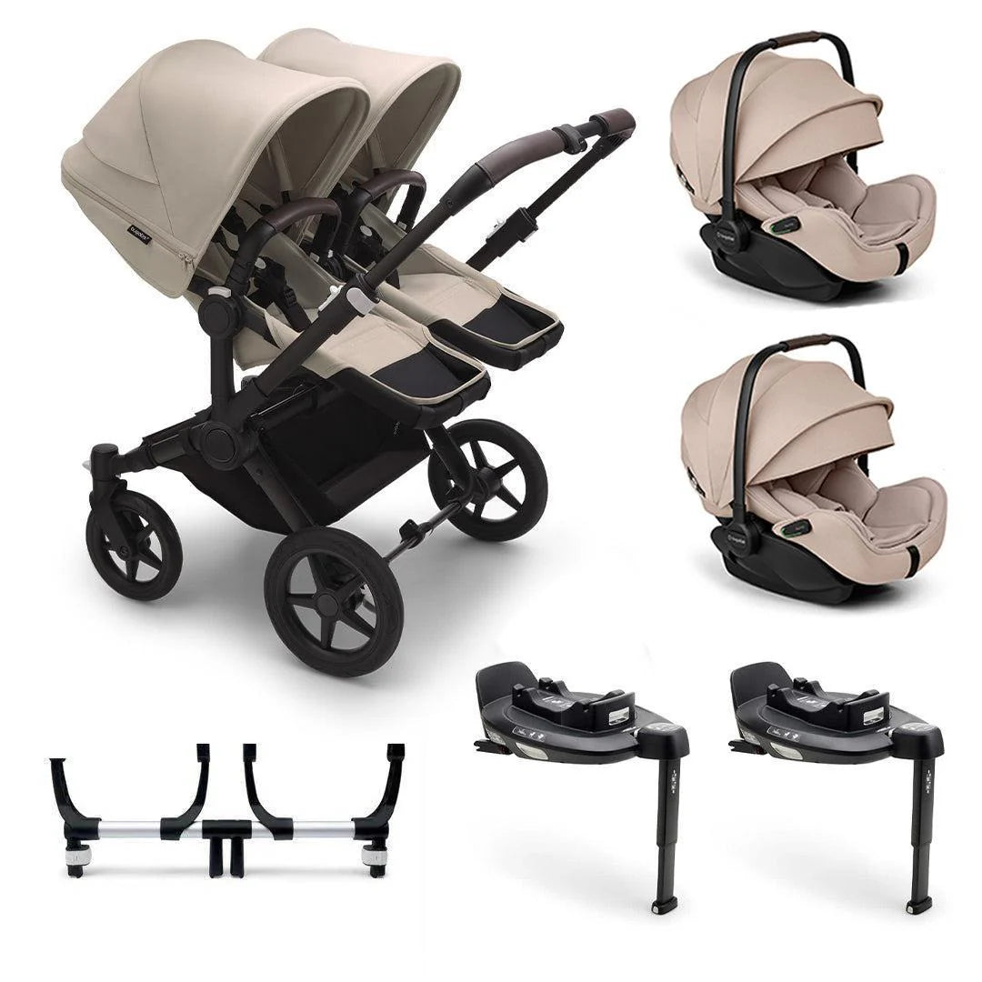 Bugaboo Donkey 5 Twin Complete + Otter Travel System Inc Isofix Desert Taupe