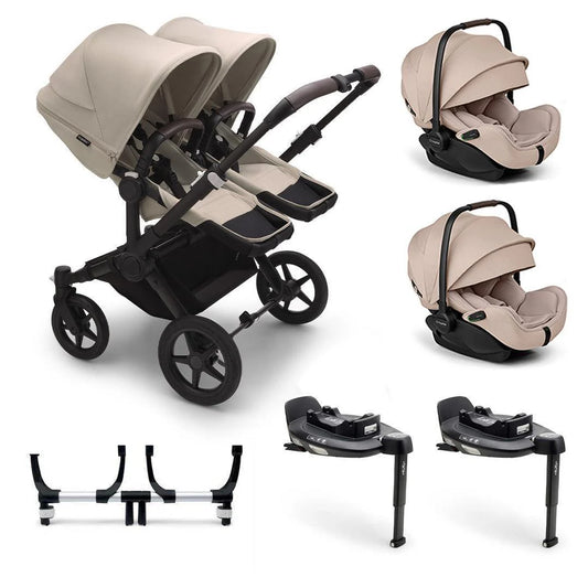 Bugaboo Donkey 5 Twin Complete + Otter Travel System Inc Isofix Desert Taupe