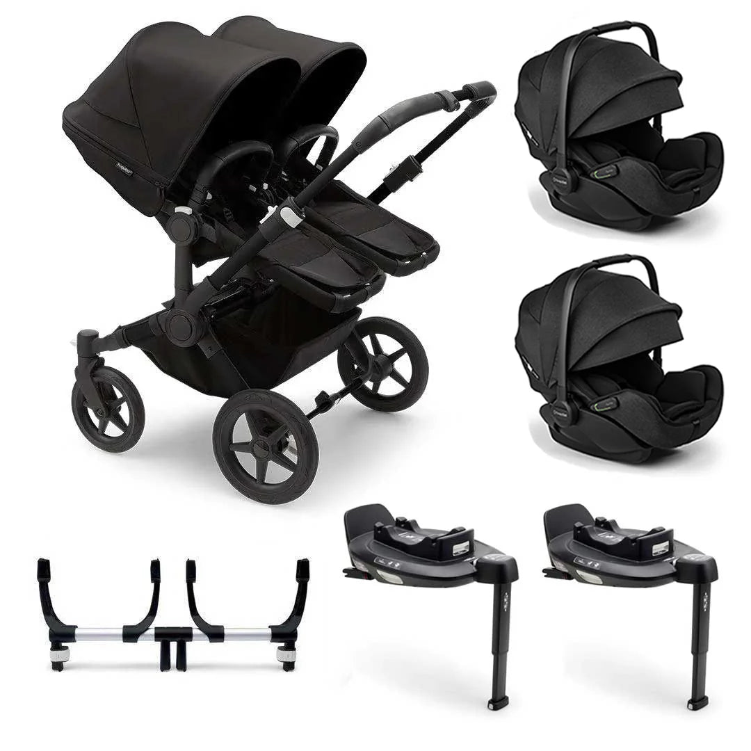 Bugaboo Donkey 5 Twin Complete + Otter Travel System Inc Isofix Midnight Black