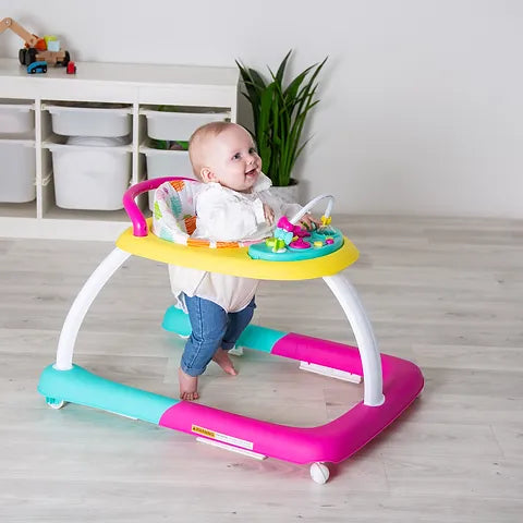 Baby Go Round Kiddo Walker and Push Along Combined - Pink