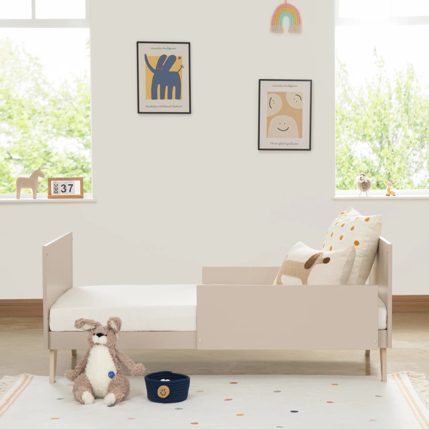 Babymore Dante Cot Bed – Cashmere Full Size