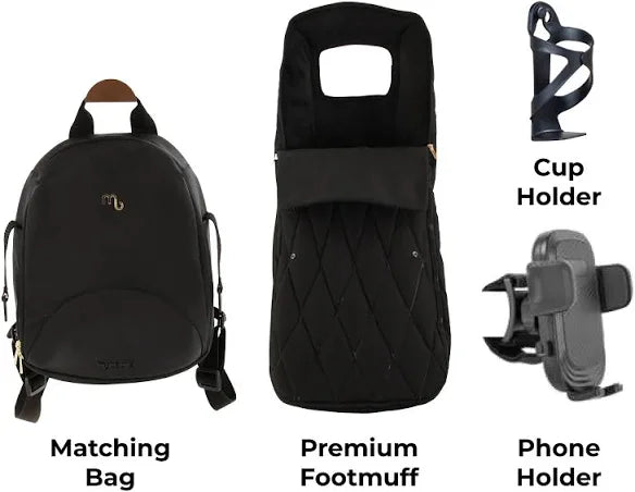 My Babiie MB450 LUXE 2-in-1 Pushchair & Carrycot - Black *Pre Order Mid October Delivery