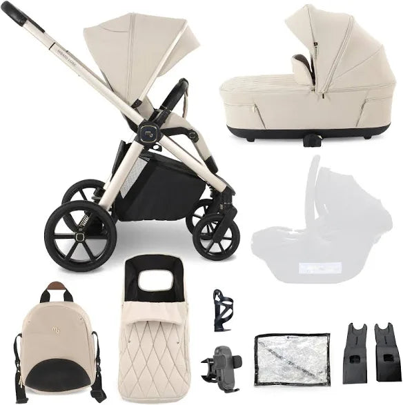 My Babiie MB450 LUXE 2-in-1 Pushchair & Carrycot - Feather *Pre Order Mid October Delivery