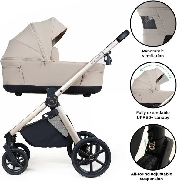 My Babiie MB450 LUXE 3-in-1 Travel System - Feather Pre Order Mid October Delivery