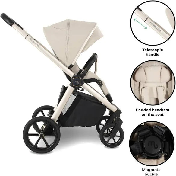 My Babiie MB450 LUXE 3-in-1 Travel System - Feather Pre Order Mid October Delivery