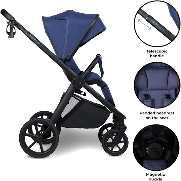 My Babiie MB450 LUXE 2-in-1 Pushchair & Carrycot - Indigo *Pre Order Mid October Delivery