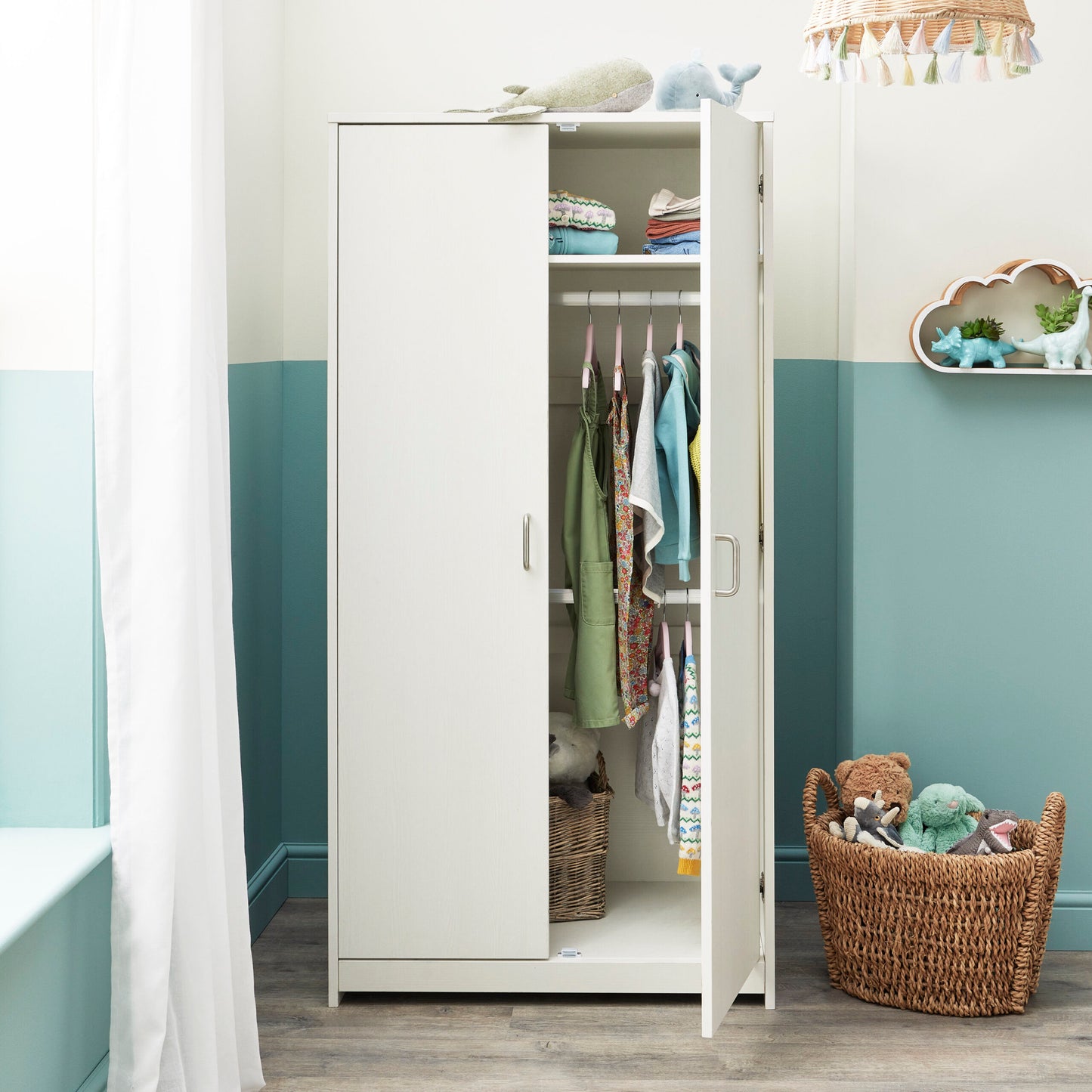 Babymore Caro wardrobe – white Wash
