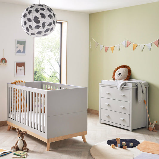 Babymore Mona 2 Piece Nursery Room Set – grey