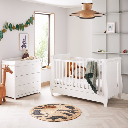 Babymore Stella 2 Piece Nursery Room Set – white