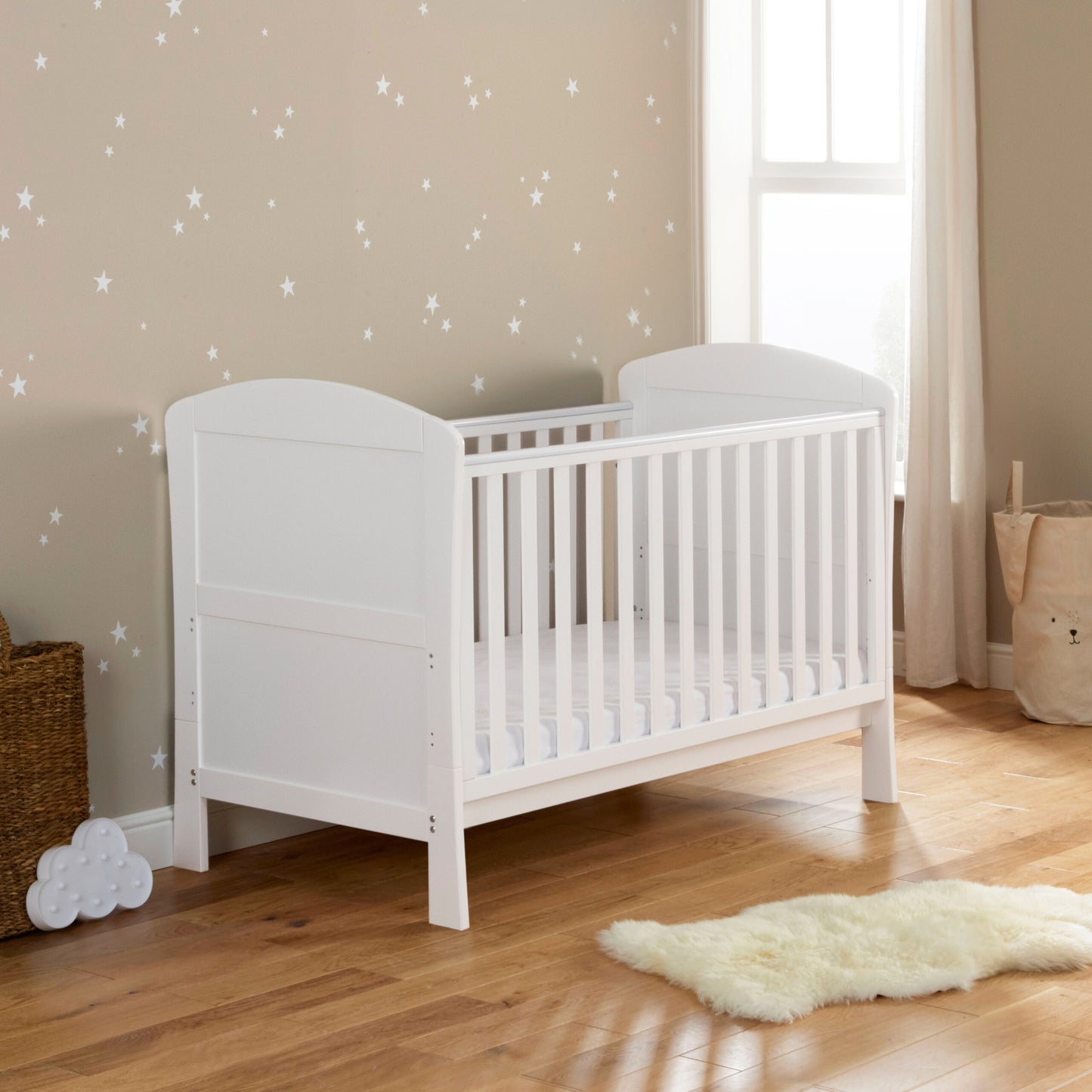 Babymore Aston 3 Piece Nursery Room Set – white
