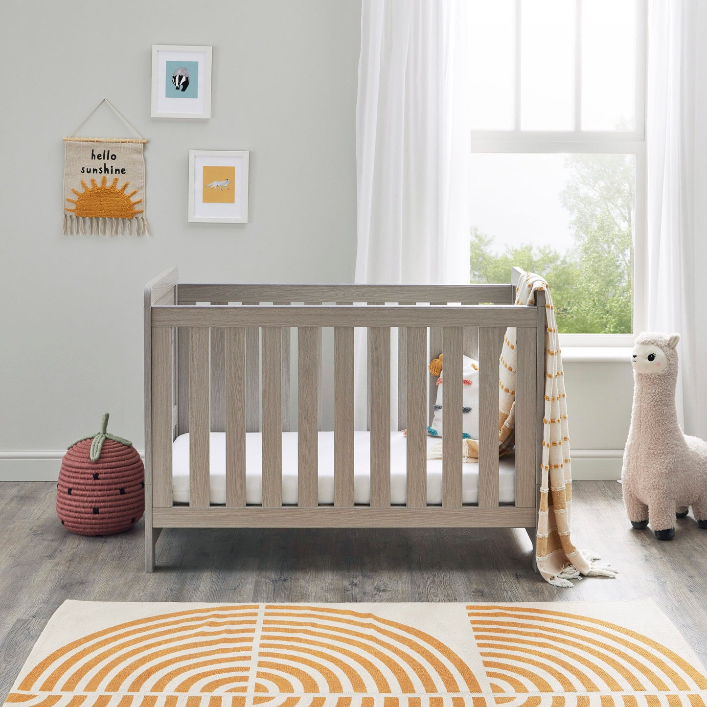 Babymore Caro Mini 2 Piece Nursery Room Set – Grey Wash