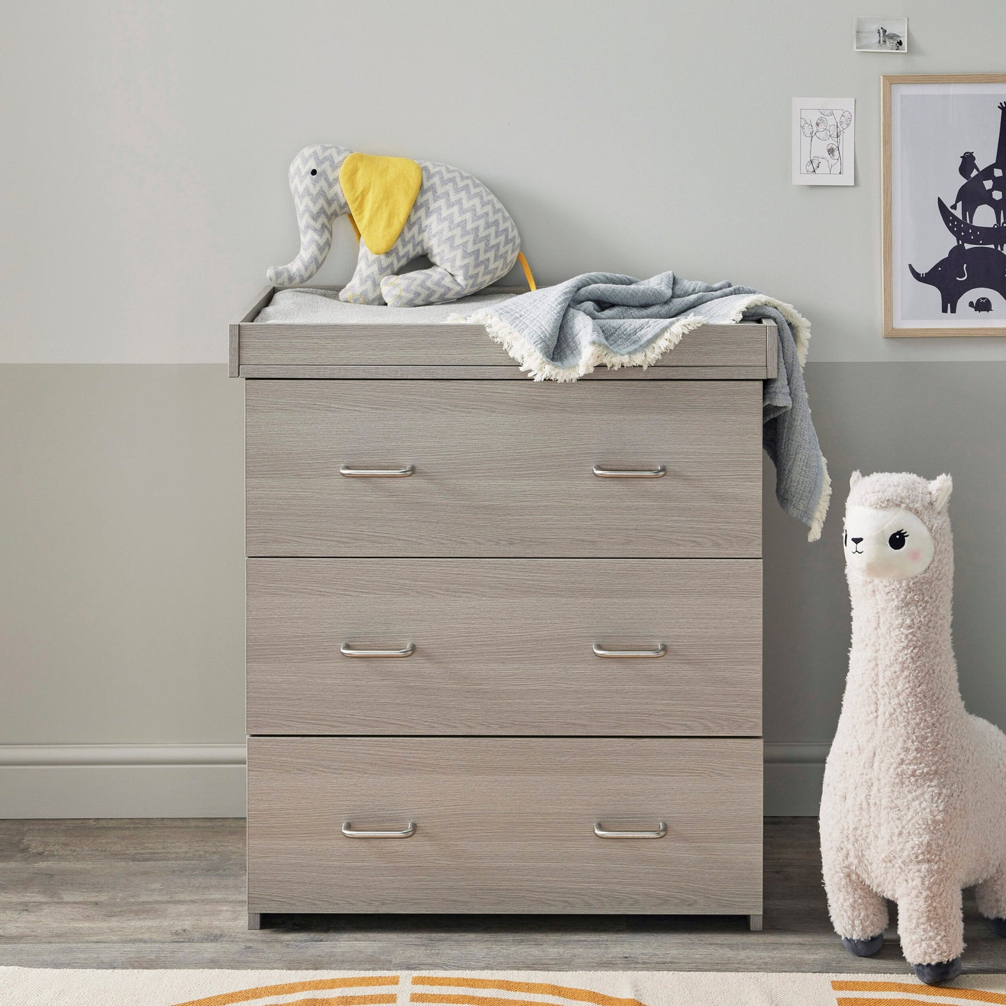 Babymore Caro Mini 2 Piece Nursery Room Set – Grey Wash