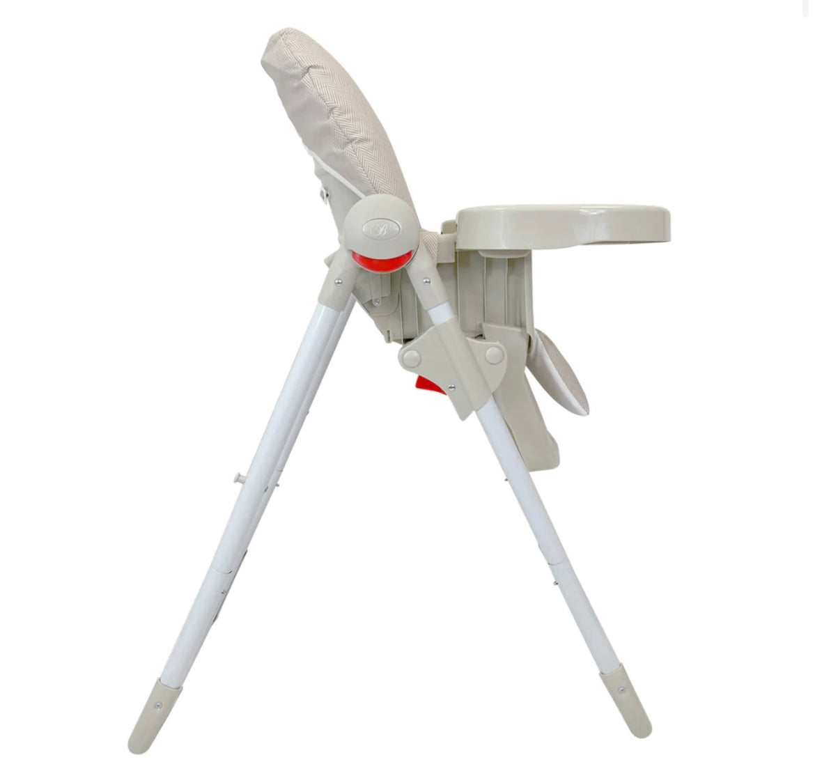 My Babiie Premium Highchair - oatmeal herringbone