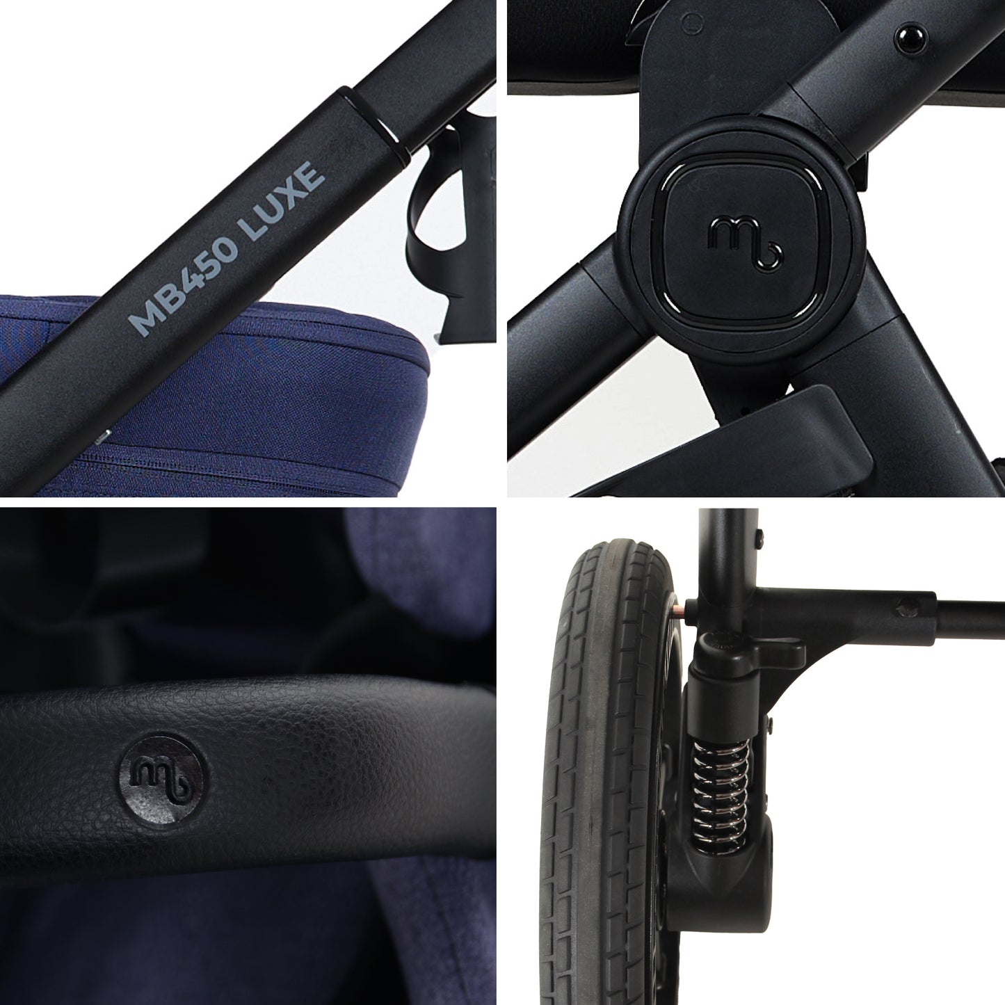 My Babiie MB450 LUXE 3-in-1 Travel System with Base -Indigo Pre Order Mid October Delivery
