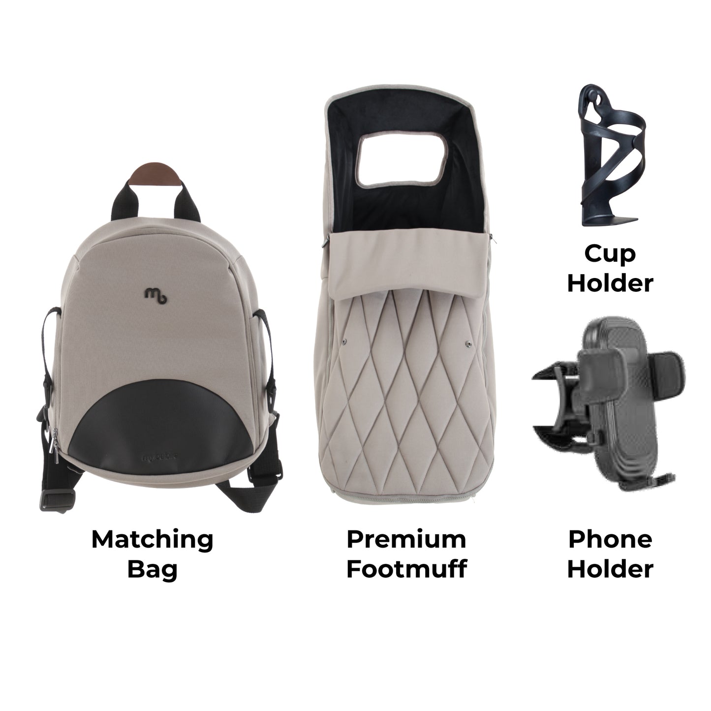 My Babiie MB450 LUXE 3-in-1 Travel System with Base - Mink Pre Order Mid October Delivery