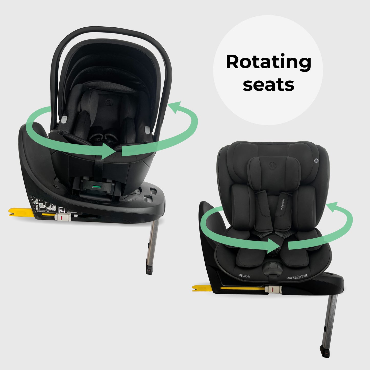 MBCS05 Rotating Family Set with Base, Infant Carrier and Toddler Car Seat Bundle Pre Order End of October Delivery