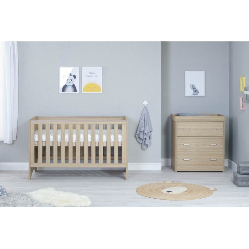 Babymore Veni 2 Piece Furniture Room Set-Oak