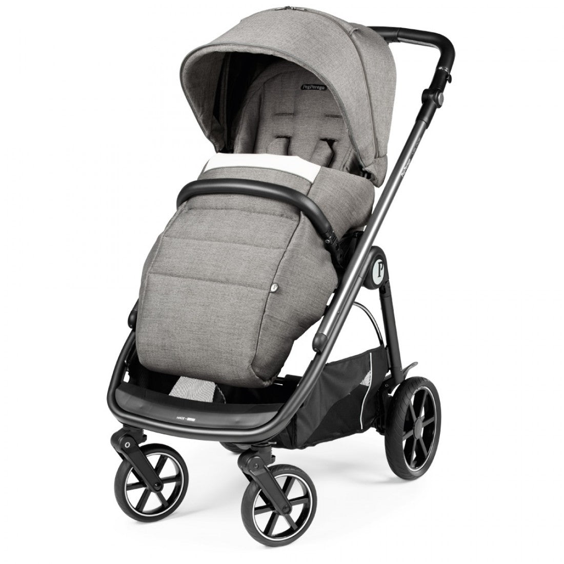 Peg Perego Veloce 3 in 1 Lounge Modular Travel System Bundle, City Grey