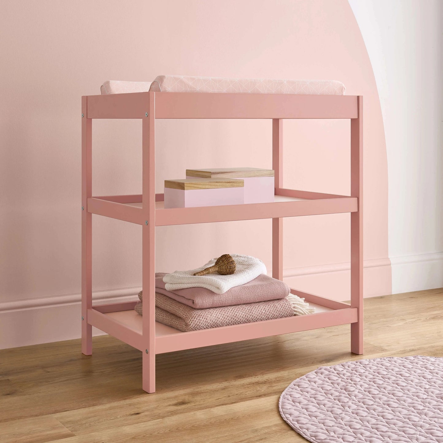 Cuddle Co Nola 2 Piece Nursery Furniture Set -Blush Pink