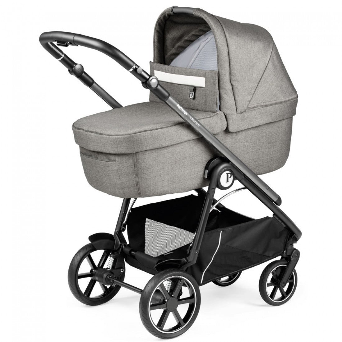 Peg Perego Veloce 3 in 1 Lounge Modular Travel System Bundle, City Grey