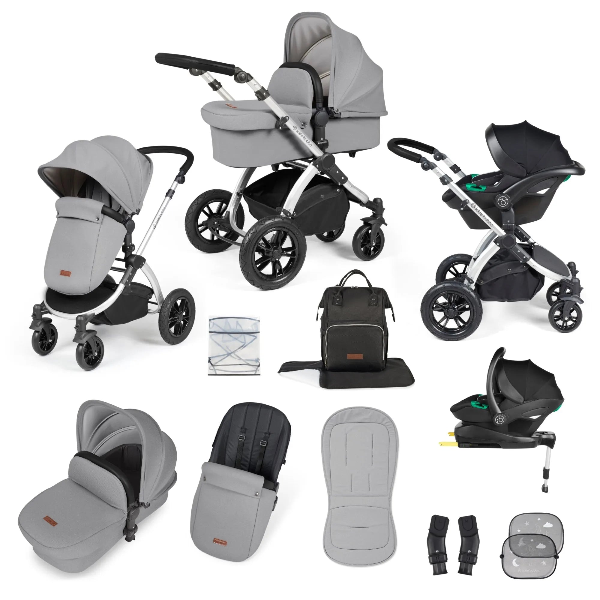 Ickle bubba Stomp Luxe All in One Premium i Size Travel System with IS Jolly Tots