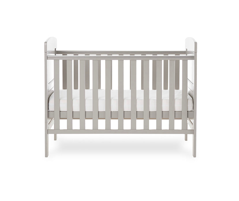 Obaby Grace Mini Cot Bed - Warm grey