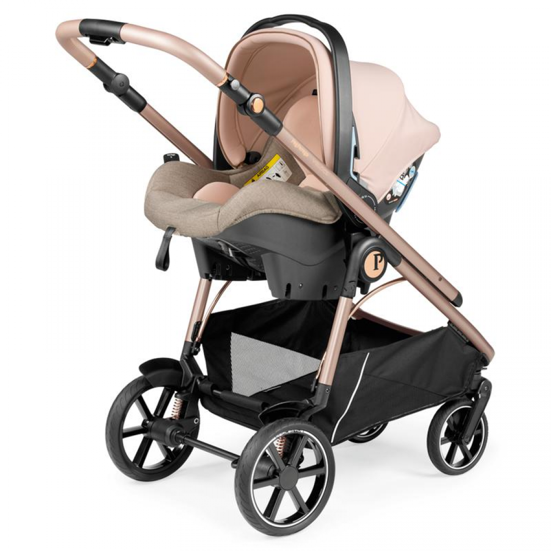 Peg Perego Veloce 3 in 1 SL Modular Travel System Bundle, Mon Amour