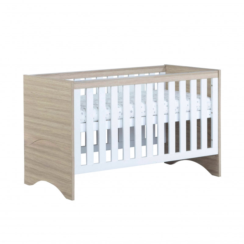 Babymore Veni 2 Piece Furniture Room Set-Oak & White