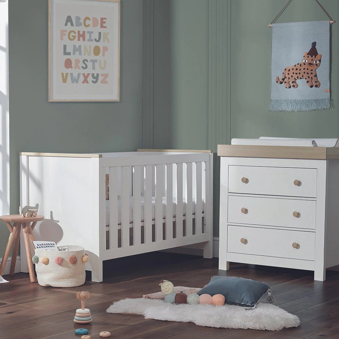 Baby cot and changing table set sales