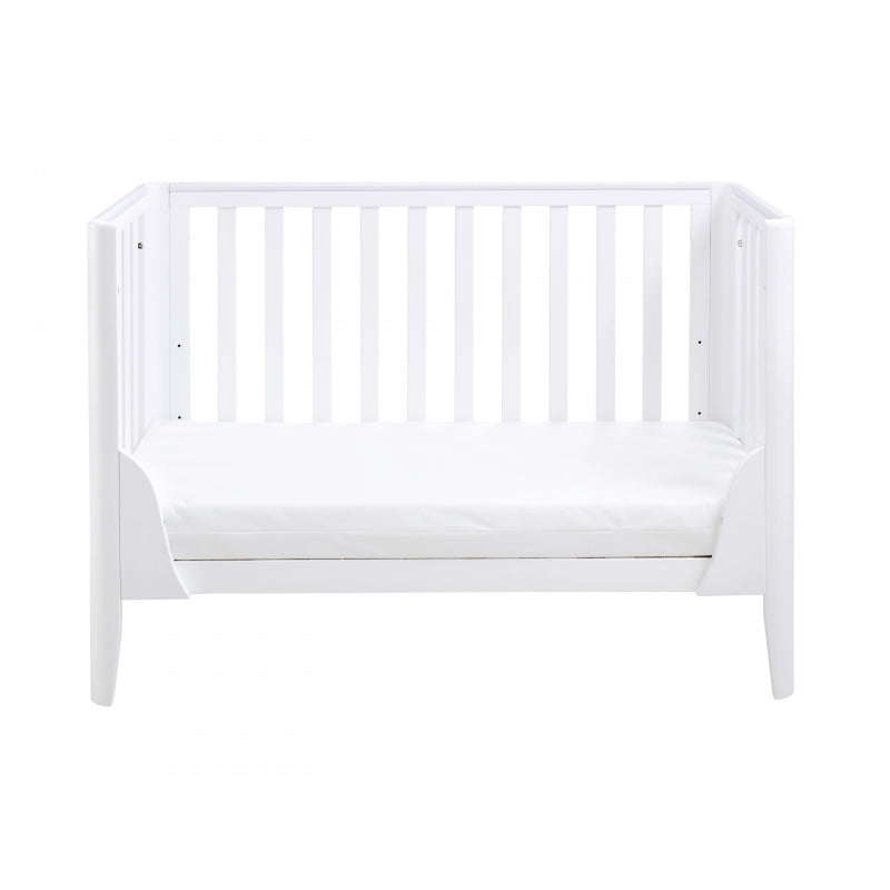 Babymore Iris Cot Bed & cot top changer & foam mattress -White