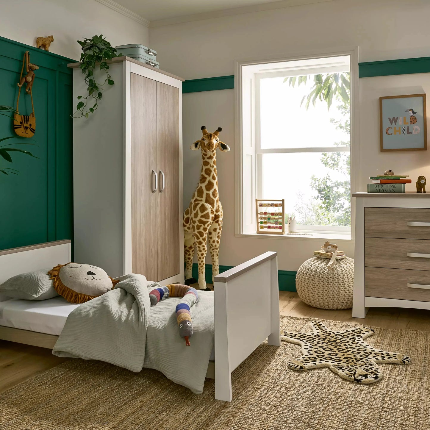 Cuddle Co Ada 2 Piece Nursery Furniture Set - White & Ash
