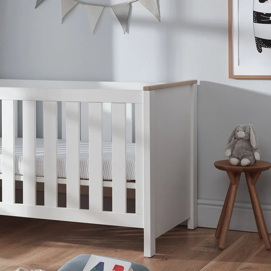 Cuddle Co Aylesbury Cot Bed - White & Ash