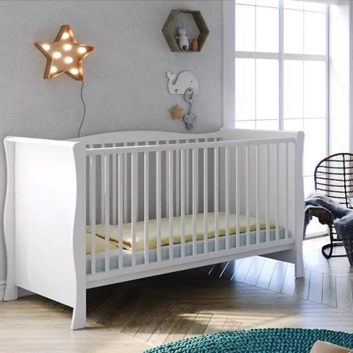 Little Acorns Traditional Sleigh 3 Piece Room Set – White *Local delivery or store collection only