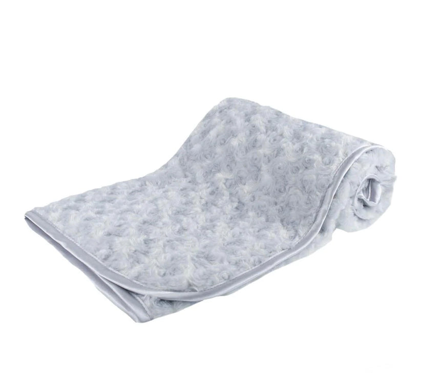 Soft touch rose minky blanket - Grey