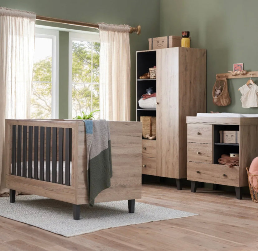 Tutti Bambini Como 3 Piece Room Set Oak Slate Grey Jolly Tots