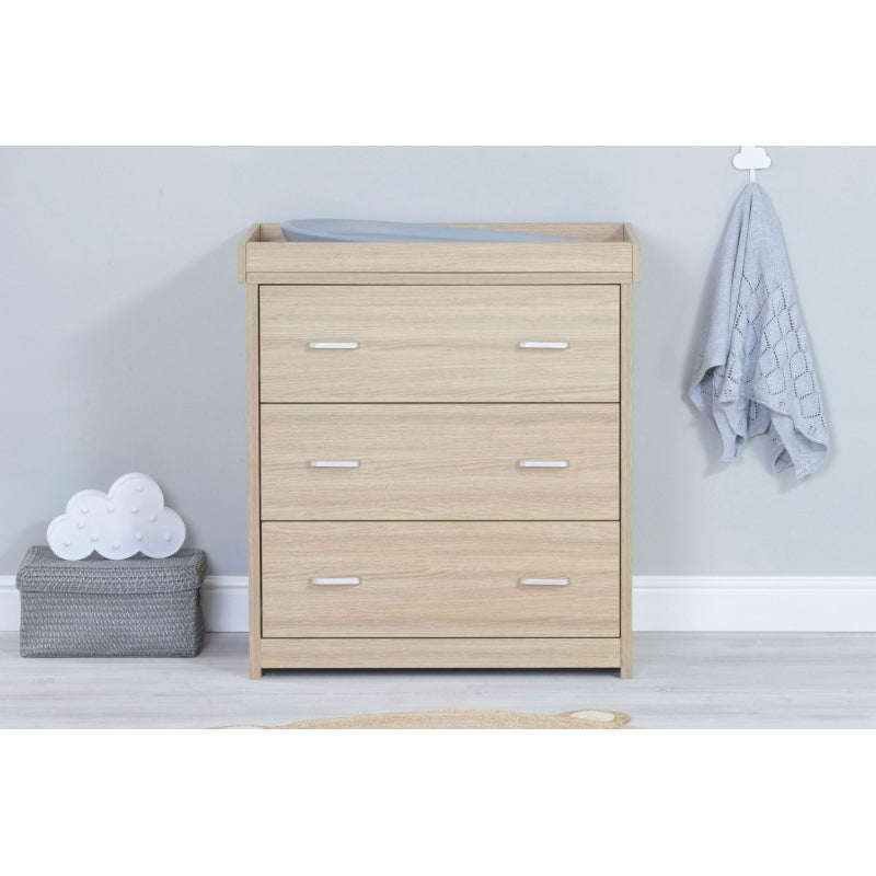 Babymore Veni 2 Piece Furniture Room Set-Oak